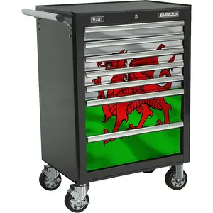 Wales 7 Drawer Portable Tool Chest with Locking Mechanism - Mobile Storage Solution