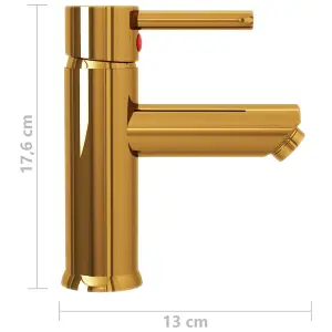 Bathroom Basin Faucet Gold 130x176 mm