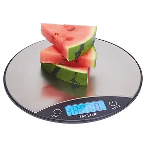 Taylor Pro Black & Silver 5kg Digital Dual Kitchen Scale