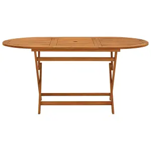 Berkfield Folding Garden Table 160x85x75 cm Solid Eucalyptus Wood