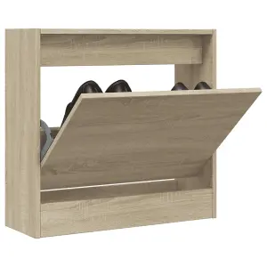 Shoe Cabinet Sonoma Oak 60x21x57 cm Engineered Wood