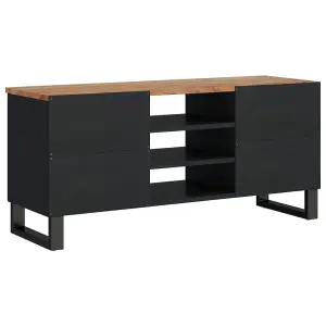 Berkfield TV Cabinet 100x33x46 cm Solid Wood Acacia&Engineered Wood