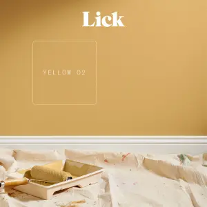 Lick Yellow 02 Matt Emulsion paint, 2.5L