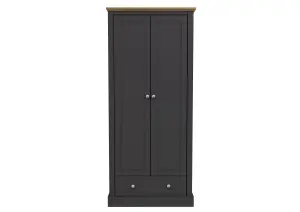 Devon 2 Door Wardrobe Charcoal