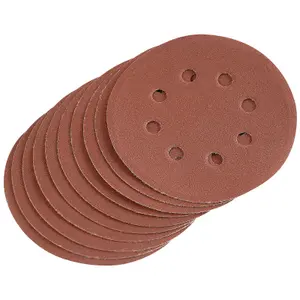 Draper Hook and Loop Sanding Discs, 125mm, 240 Grit (Pack of 10) 64040