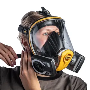 Dewalt P3 Filter Full Face Dust Mask Respirator Large + Extra P3 Filters