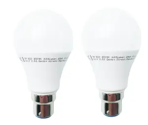 ExtraStar 7W LED Ball Bulb B22 Warm White  3000K, pack of 2