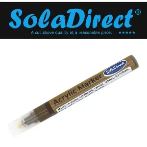 Acrylic Paint Marker Pen Permanent for Stone Leather Fabric Plastic (Brown)