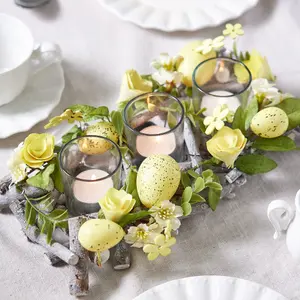 Easter Candle Holder Triple Tea Light Votive Candle Lantern Floral Dining Table Centrepiece Decor