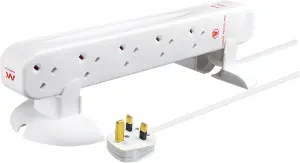 Masterplug SRGTOW10210-BD 10 socket 13A Surge protected White Extension lead, 2m