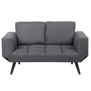 Beliani Glam Sofa Bed BREKKE Dark Grey