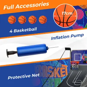 Costway Electronic Basketball Arcade Game Foldable Basketball Game 2 Player Shot 8 Modes