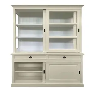 Jacksonport Display Cabinet Cream/White