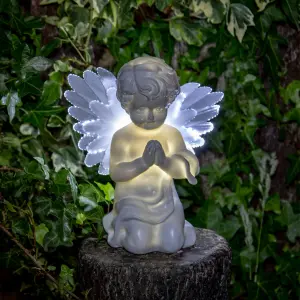 GardenKraft 12680 Solar Powered LED Angel Light