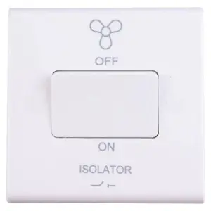 Deta S1247 Slimline Fan Isolator Switch TP 3 Pole 10 Amp