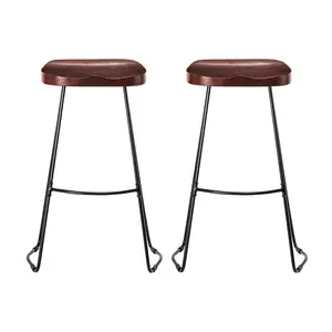 Gallitzin Solid Wood Kitchen Counter Bar Stool (Set of 2) Walnut / Bar Stool (76.25cm Seat Height)