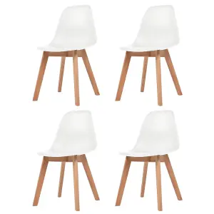 Berkfield Dining Chairs 4 pcs White Plastic