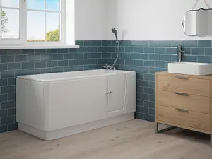 Lisna Waters Bermuda Right Hand Full Length Walk In Bath 1685mm x 750mm Easy Access