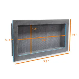 Thermopanel Tileable Shower Niche with Flange - 12 x 28 Inches