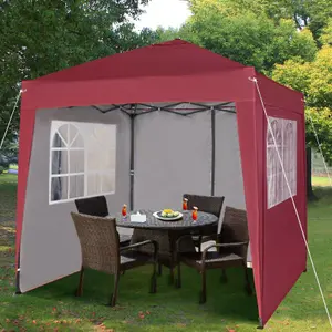 MCC Direct 2X2 Pop up Red Gazebo with Sides