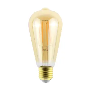 Diall 5.5W 470lm 330° Amber ST64 Warm white LED filament Light bulb