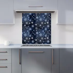 Dreamy And Magical Snowflake Premium Glass Kitchen Splashback W900mm x H650mm