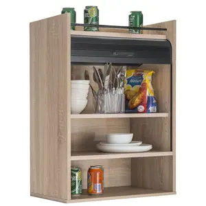 Eoin Kitchen Pantry Oak/Black