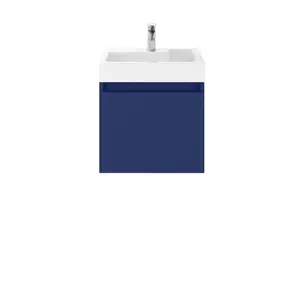 Merit 502.5mm Single Bathroom Vanity with Integrated Polymarble Basin Navy Blue