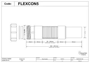 McAlpine FLEXCON5 1.25" Flexible Fitting - Universal x Plain Spigot