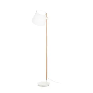 Luminosa Axel Floor Lamp With Tapered Shade White