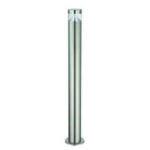 Luminosa Pyramid Outdoor Floor Bollard IP44 3.3W Brushed Stainless Steel