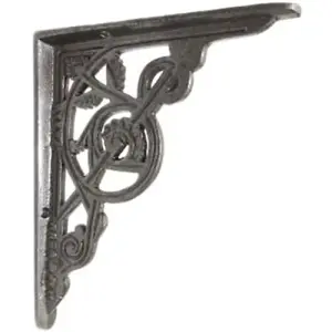 Castelion Single Small Cast Iron Trellis Shelf Bracket