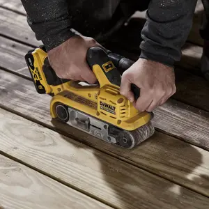 Dewalt 18v DCW220NT Cordless Brushless XR Belt Sander 75mm  + Tstak + 3 Sheets