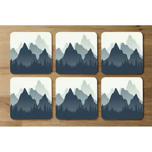 Douvens Square 6 Piece Coaster Set (Set of 6)