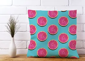 Fruity Pattern Of Pink Grapefruit Cushions 45cm x 45cm