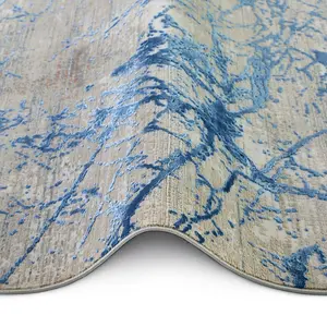 Emerald EMR101 Blue Abstract Rug by Concept Looms-200cm X 290cm