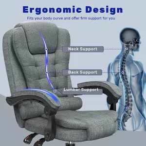 Ergonomic Office Chair with Tilt Function-Grey