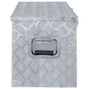 Berkfield Aluminium Box 110.5x38.5x40 cm Silver