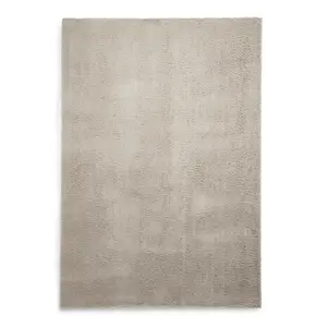 Silver Shaggy Washable Plain Modern Rug For Living Room Bedroom & Dining Room-120cm X 170cm