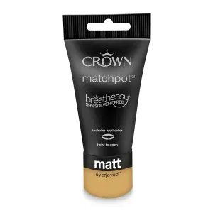 Crown Overjoyed Matt Emulsion paint, 40ml