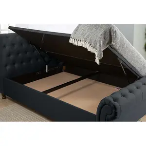 Birlea Castello Double Side Ottoman Bed Charcoal