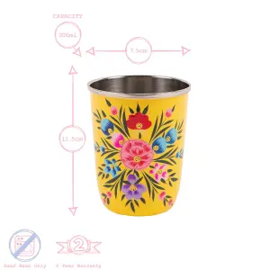 BillyCan - Picnic Tumblers - 300ml  - Buttercup Pansy  - Pack of 6