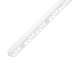 Diall White 9mm Round PVC External edge tile trim