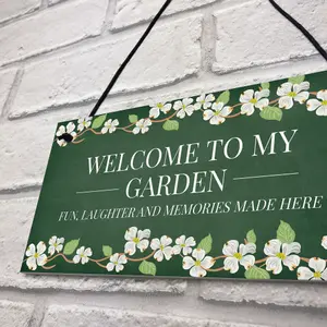 Red Ocean Garden Welcome Signs Novelty Garden Shed Plaques Home Decor Garden Gifts For Her