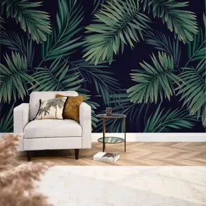 Midnight Tropics Mural In Green (450cm x 240cm)