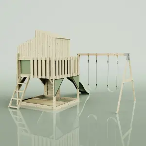 PolarPlay Kids Climbing Tower & Playhouse with Swing and Slide - Swing Geir Sage