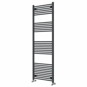 Right Radiators 1800x600 mm Straight Heated Towel Rail Radiator Bathroom Ladder Warmer Anthracite