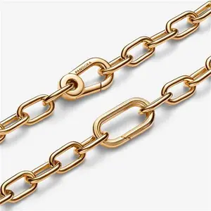 Pandora ME Small-Link Chain Necklace - 14K Gold Plating - Sz. 50 cm