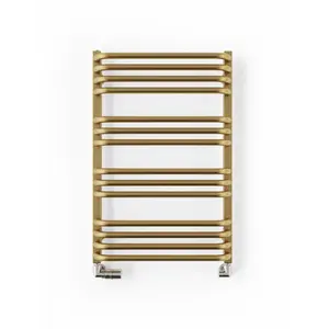 Alex Brass Heated Towel Rail 76cm H  x 50cm W x 12cm D