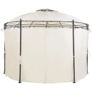 Beliani Mediterranean Gazebo Beige SAFARA